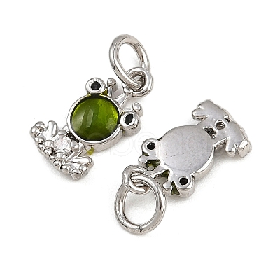 Brass Micro Pave Cubic Zirconia Pendants KK-A269-65P-1