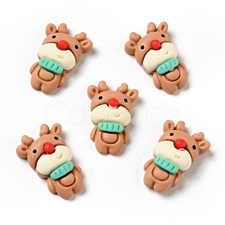 Opaque Christmas Resin Cabochons LS-X-RESI-G039-05-1
