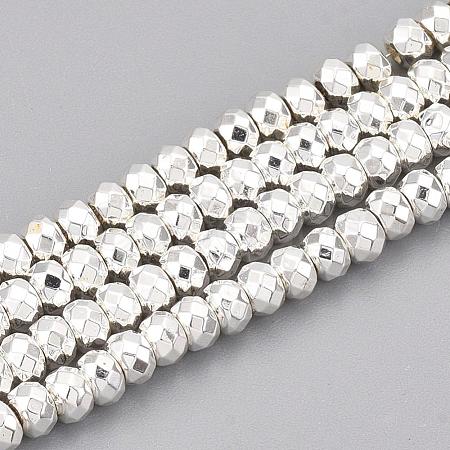 Electroplate Non-magnetic Synthetic Hematite Bead Strands G-Q465-21S-1