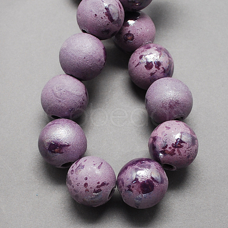 Glazed Porcelain Beads PORC-Q167-12mm-10-1