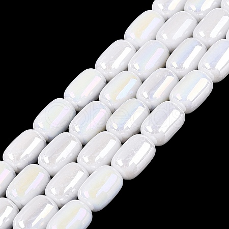 Electroplate Opaque Glass Beads Strands EGLA-Q132-03B-C01-1
