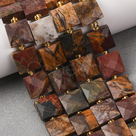 Natural Polychrome Jasper/Picasso Stone/Picasso Jasper Beads Strands G-F839-A30-01-1