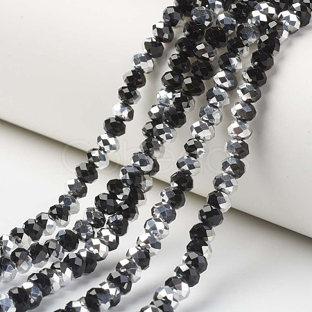 Electroplate Transparent Glass Beads Strands EGLA-A034-T3mm-M01-1