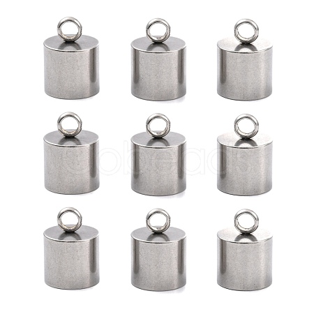 Tarnish Resistant Smooth Surface 201 Stainless Steel Cord Ends X-STAS-R063-97-1