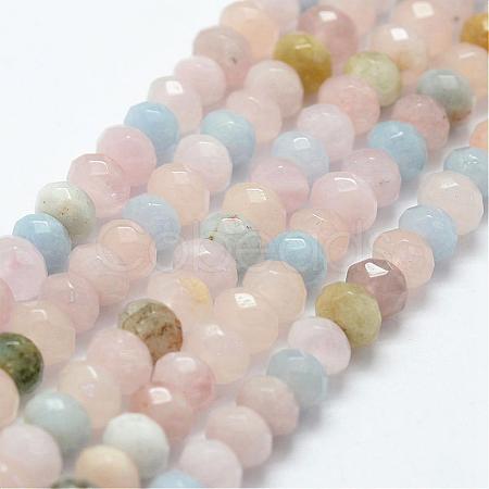 Natural Morganite Bead Strands G-G662-10-6mm-1