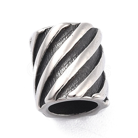 304 Stainless Steel Tube Beads STAS-I190-10AS-1