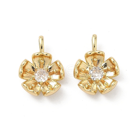 Brass Micro Pave Cubic Zirconia Pendants KK-L260-07G-1