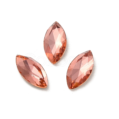 Glass Rhinestone Cabochons RGLA-P037-09B-D262-1