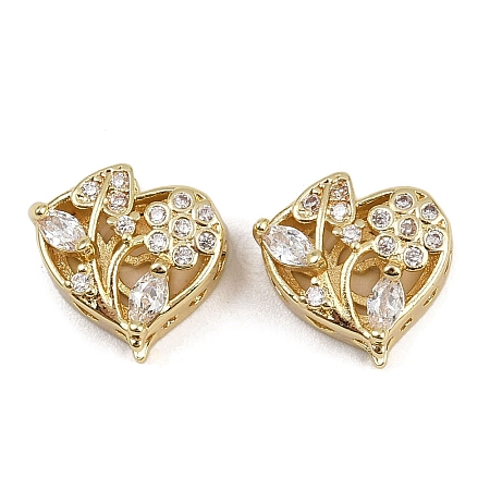 Brass Pave Cubic Zirconia Multi-strand Links ZIRC-F145-01G-01-1