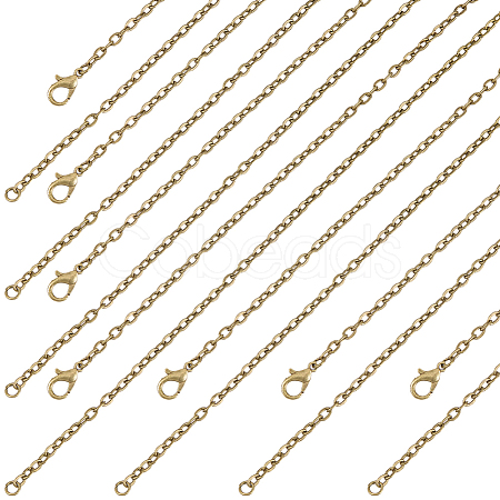 24Pcs Iron Cable Chains Necklace Making MAK-BM0001-09B-1
