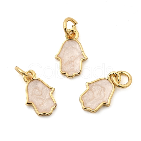 Brass Enamel Charms KK-I360-052G-1