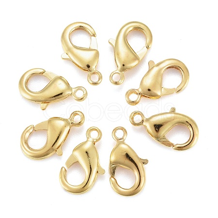 Brass Lobster Claw Clasps KK-902-G-NF-1
