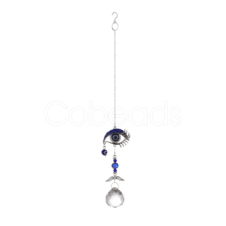 Alloy Eye Turkish Blue Evil Eye Pendant Decoration HJEW-M002-15AS-1