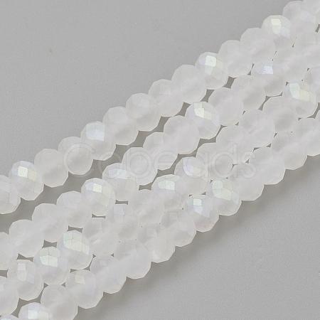 Electroplate Glass Beads Strands EGLA-S141-6mm-01E-1