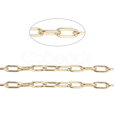 Ion Plating(IP) 304 Stainless Steel Paperclip Chains CHS-F010-01A-G-1