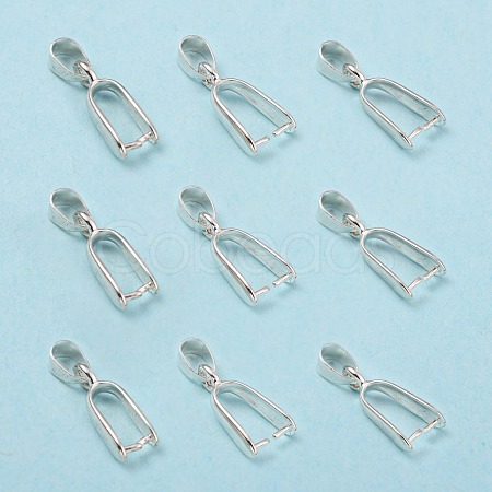 Brass Ice Pick Pinch Bails KK-K802-S-1
