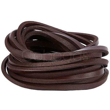 Flat Cowhide Leather Cord WL-GF0001-10B-03-1