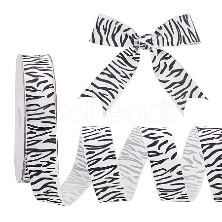 50 Yards Zebra Print Polyester Ribbon OCOR-PH0006-1