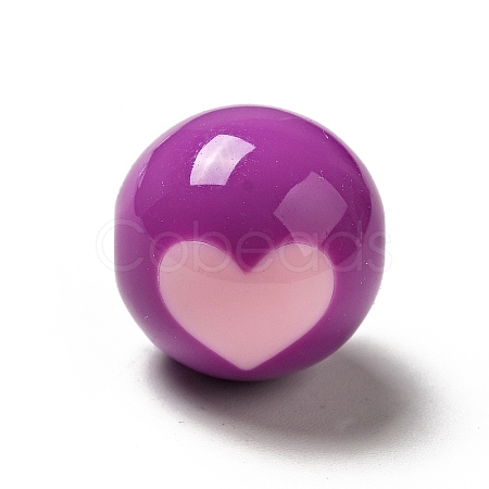 Two Tone Opaque Acrylic Beads SACR-K003-02D-1