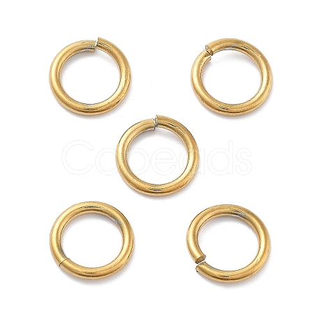 Ion Plating(IP) 304 Stainless Steel Open Jump Rings X-STAS-M081-02G-01-1