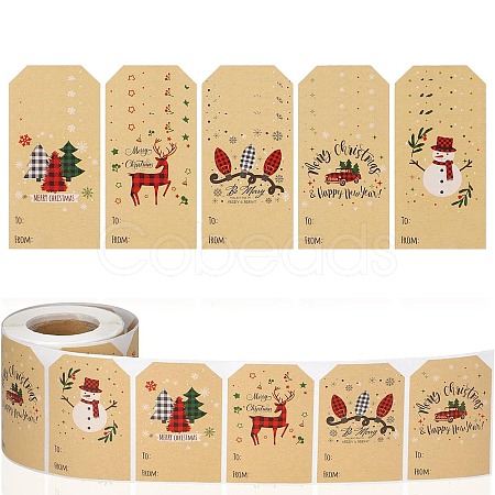 Christmas Theme Cartoon Paper Stickers STIC-P013-08B-1
