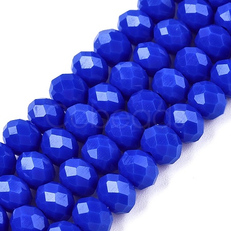 Opaque Solid Color Imitation Jade Glass Beads Strands LS-EGLA-A044-P6mm-D32-1