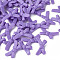 Opaque Acrylic Beads, Bowknot, Medium Purple, 20x34x5.5mm, Hole: 1.8mm, about 435pcs/500g