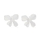 999 Fine Silver Flower Cartilage Earrings, Platinum, 10.5x11.5mm