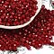 Baking Painted Glass Seed Beads, Bicone, Dark Red, 4.5x4mm, Hole: 1mm, about 5232pcs/pound