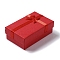 Cardboard Paper Necklace Boxes, Necklace Gift Case with Sponge Inside and Bowknot, Rectangle, FireBrick, 5.2x8.2x3cm