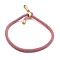 Cotton Cord Bracelets, with Brass Finding, Long-Lasting Plated, Real 24K Gold Plated, Flamingo, 8-1/2 inch(21.5cm)~9 inch(23cm)