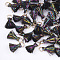 Polyeter Tassel Pendants, with Metallic Cord and Iron Jump Rings, Golden, Black, 10~15x5~8mm, Hole: 3.5mm