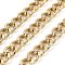 Aluminium Curb Chains, Unwelded, with Spool, Light Gold, 17x13x3mm, about 32.81 Feet(10m)/Roll