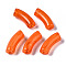 Acrylic Beads, Imitation Gemstone, Curved Tube, Coral, 34.5x13x11mm, Hole: 3.5mm