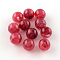 Round Imitation Gemstone Acrylic Beads, Cerise, 8mm, Hole: 2mm, about 1700pcs/500g