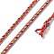 Five Tone Polyester Jewelry Braided Cord, Round, Colorful, 3mm, about 29.53 Yards(27m)/Roll