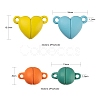 16 Sets 8 Style Spray Painted Alloy Magnetic Clasps with Loops FIND-LS0001-64-3