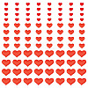 300Pcs 3 Styles Polyester Sponge Heart Confetti DIY-TA0012-61-3