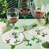 20Pcs 10 Styles Saint Patrick's Day Alloy Enamel  Charm Wine Glass Charms AJEW-SC00046-3