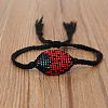 Glass Seed Beetle Link Bracelet BJEW-P269-17-3
