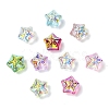 50Pcs 10 Colors Electroplate Baking Paint Glass Beads EGLA-YW0005-61-2