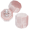 3-Slot Octagon Velvet Rings Storage Boxes CON-WH0099-13B-1