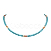 Synthetic Turquoise & Natural Carnelian Beaded Necklaces X1-NJEW-TA00161-1