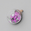 Transparent Glass Globe Pendants GLAA-WH0026-01B-2