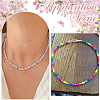 3Starnds Opaque Spray Painted Glass Beads GLAA-PA0001-35D-5