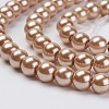 Eco-Friendly Dyed Glass Pearl Beads Strands HY-A008-6mm-RB045-3
