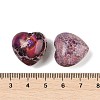 Dyed Natural Imperial Jasper Heart Palm Stone G-Q021-03D-3