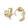 KC Gold Plated Brass Micro Pave Cubic Zirconia Hoop Earring EJEW-L271-01KCG-12-2