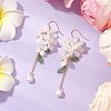Shell Pearl Dangle Earrings EJEW-TA00617-02-1