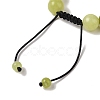 10mm Round Natural Lemon Jade Braided Bead Bracelets BJEW-C067-01C-02-4